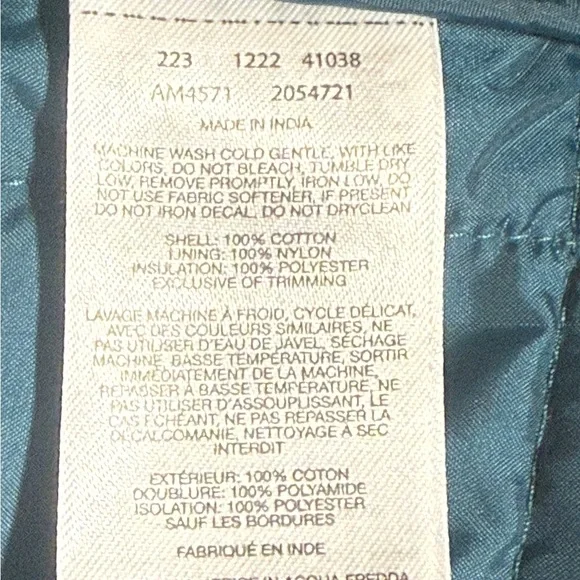 Columbia Men's Teal Quilted Snap Jacket - Picture 6 of 6